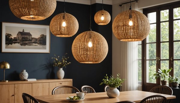 Suspensions en rotin artisanales : élégance et chaleur intérieure
